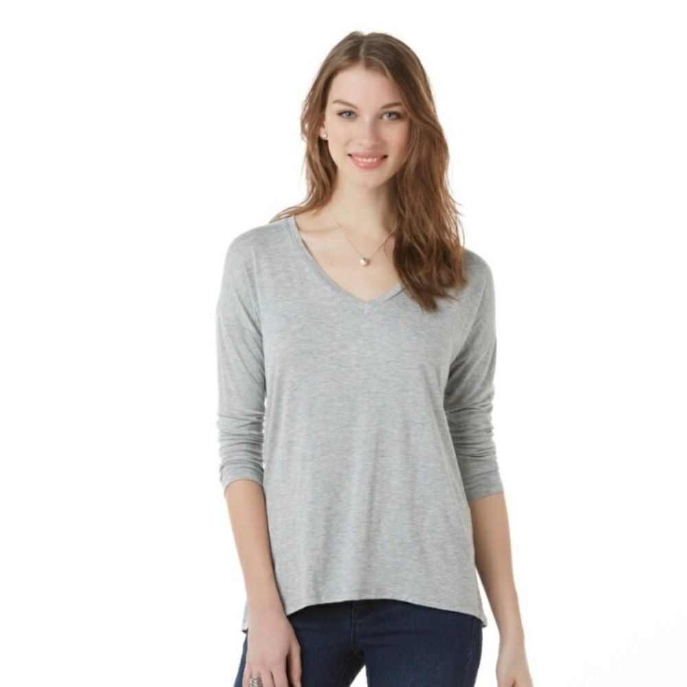 Metaphor Gray 3/4 sleeve tunic shirt size medium